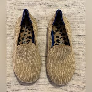 Rothys girls loafers glittery gold size 11